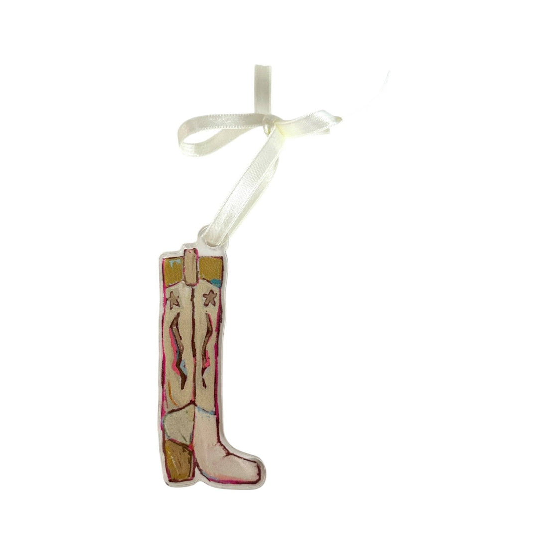 Cowgirl Boot Acrylic Ornament