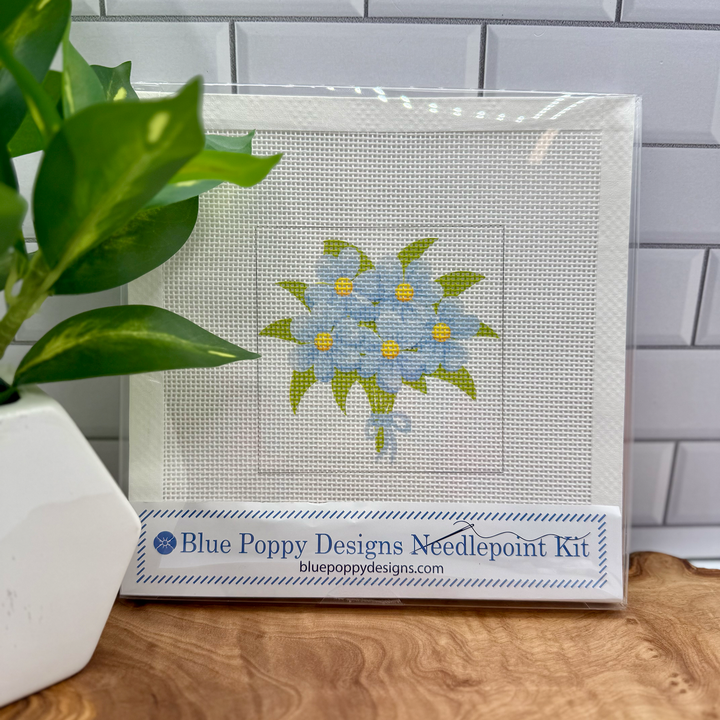 Bouquet of Blue Flowers Needlepoint Kit