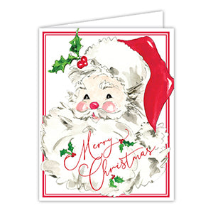 Red Santa Christmas Greeting Card