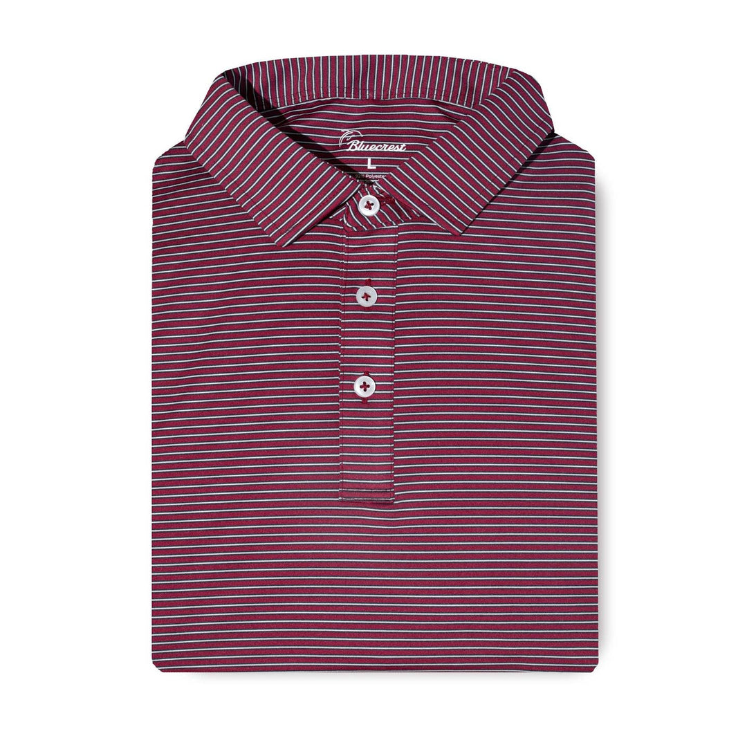 Graduate Stripe Polo | Maroon & Black
