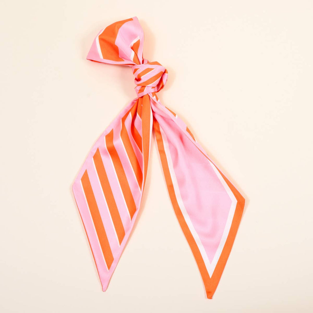 Sicily Stripes Pink Twirl & Tie Scarf Accessory