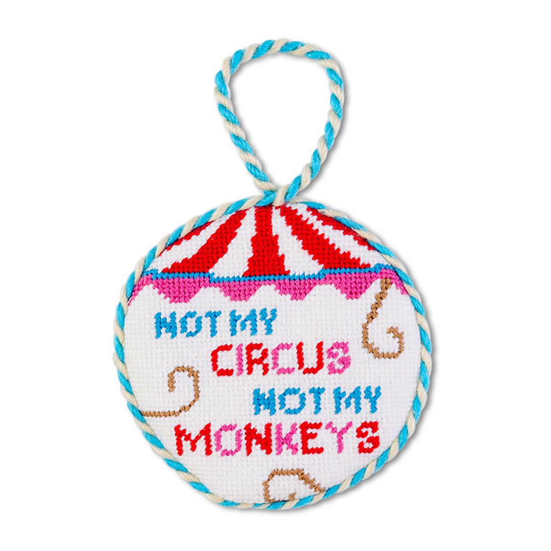 Not my Circus Needlepoint Ornament