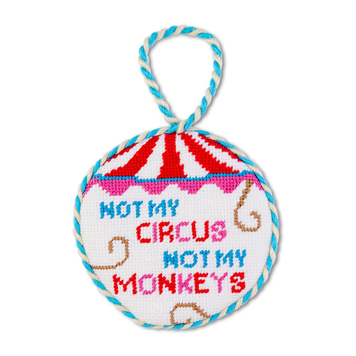 Not my Circus Needlepoint Ornament