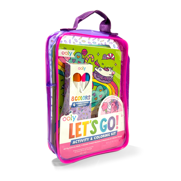 Let's Go!: Activity & Coloring Kit - Unicorn Candy Town