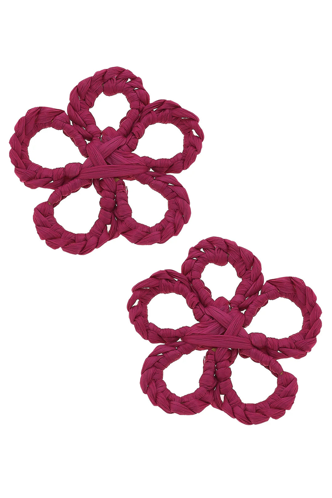 Raffia Flower Stud Earrings