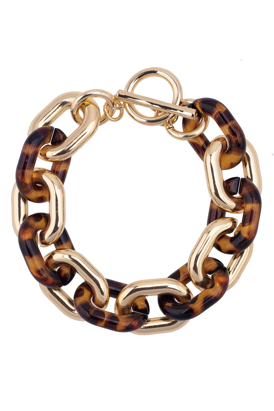 Linked Toggle Bracelet in Tortoise