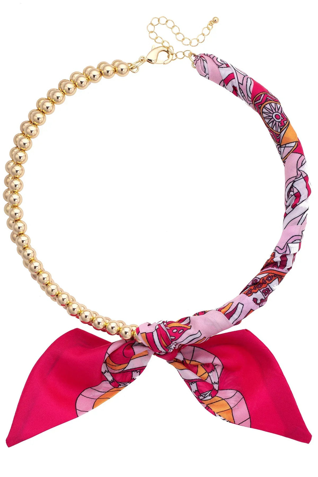 Ball Bead Scarf Necklace