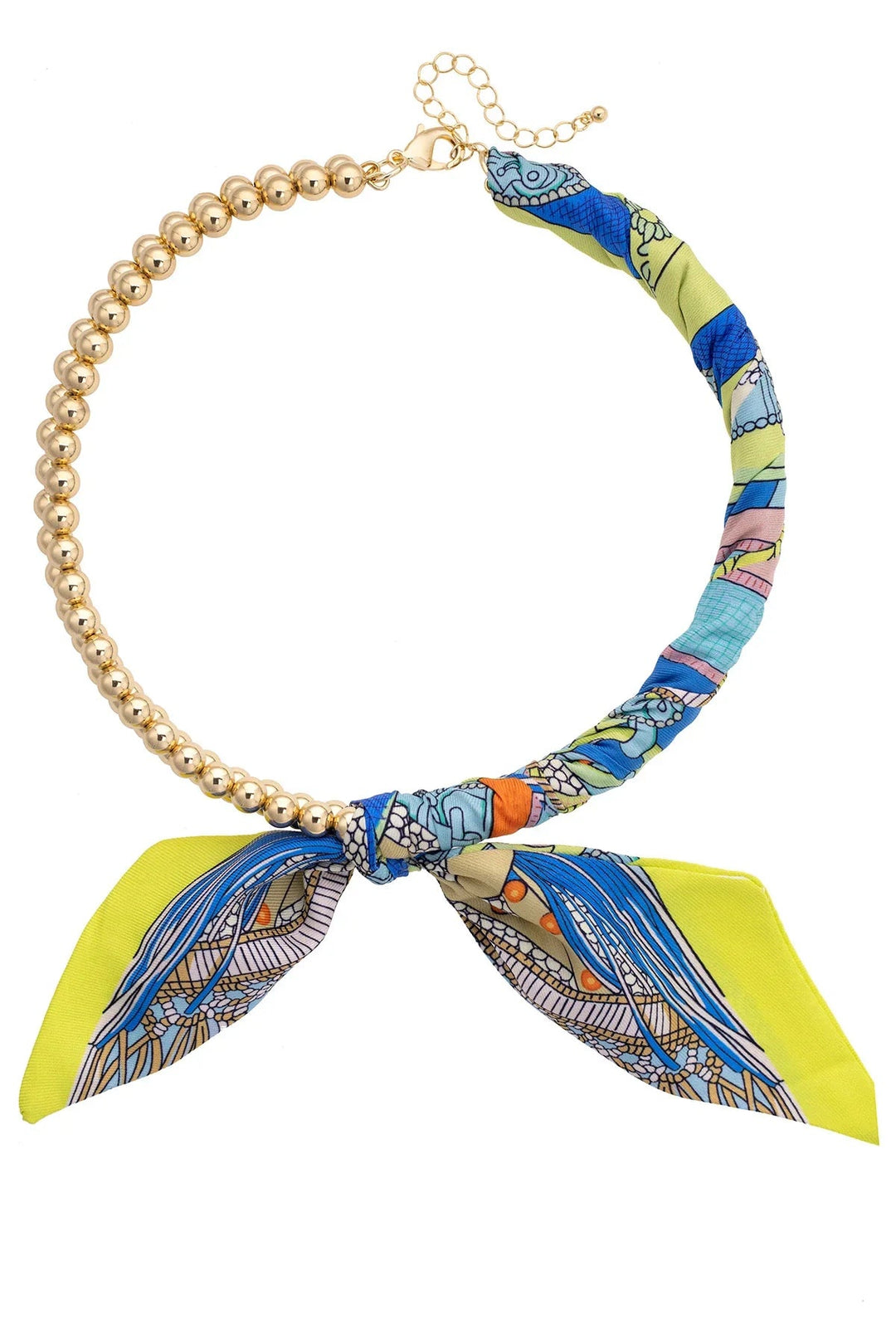 Ball Bead Scarf Necklace