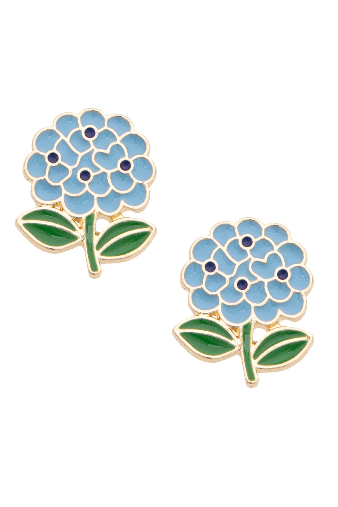 Hydrangea Enamel Stud Earring