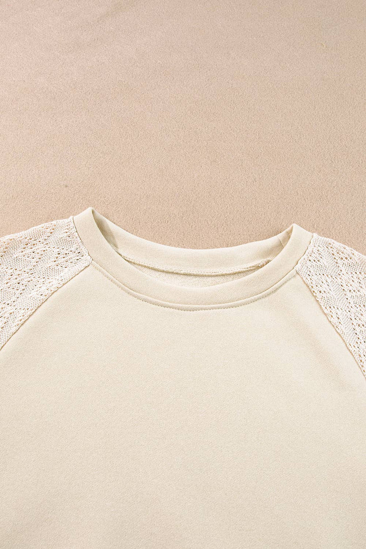 Eyelet Sleeve Pullover Top