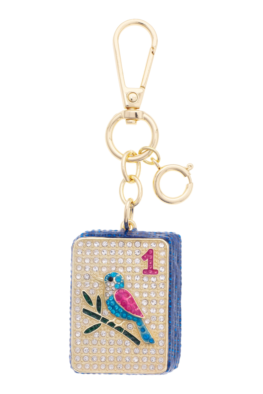 Mahjong Rhinestone Bag Charm