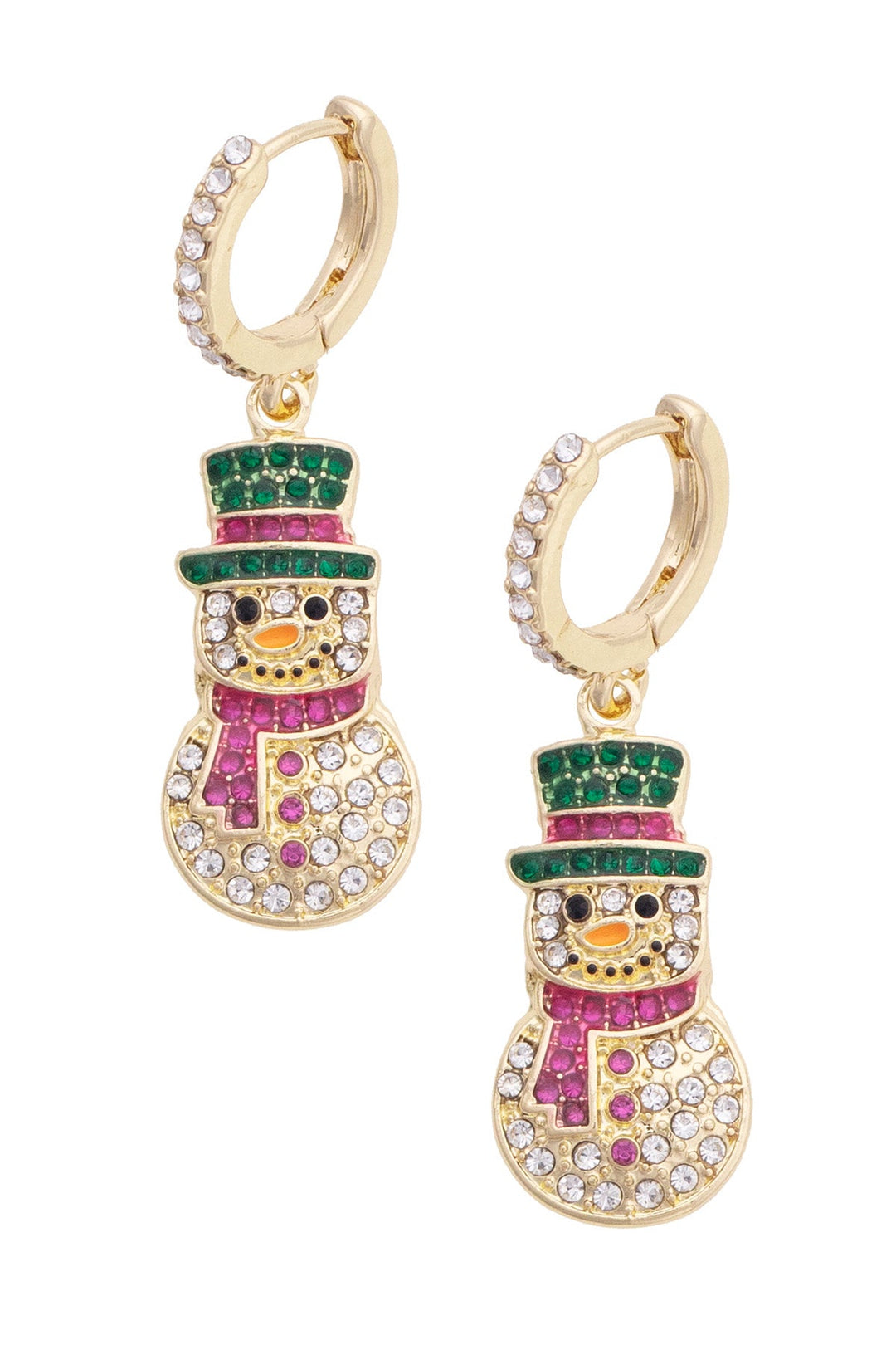 Frosted Snowman Earrings
