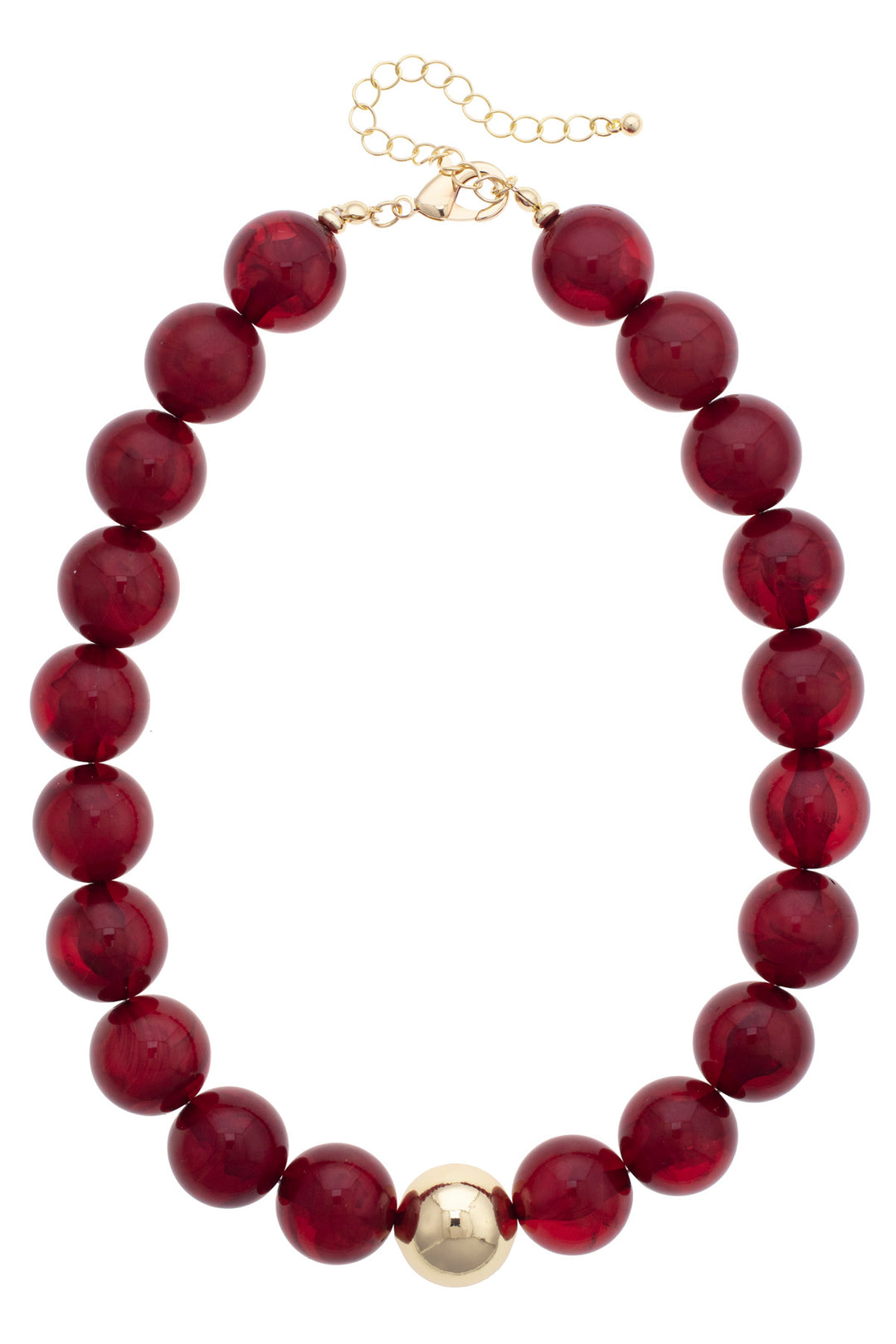 Marjorie Beaded Necklace in Dark Green