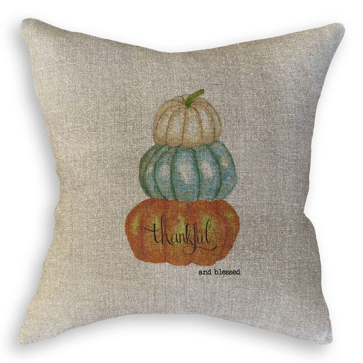 Thankful and Blessed Pumpkin Tea Towel