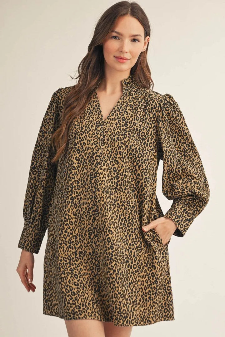 Animal Print Shift Dress