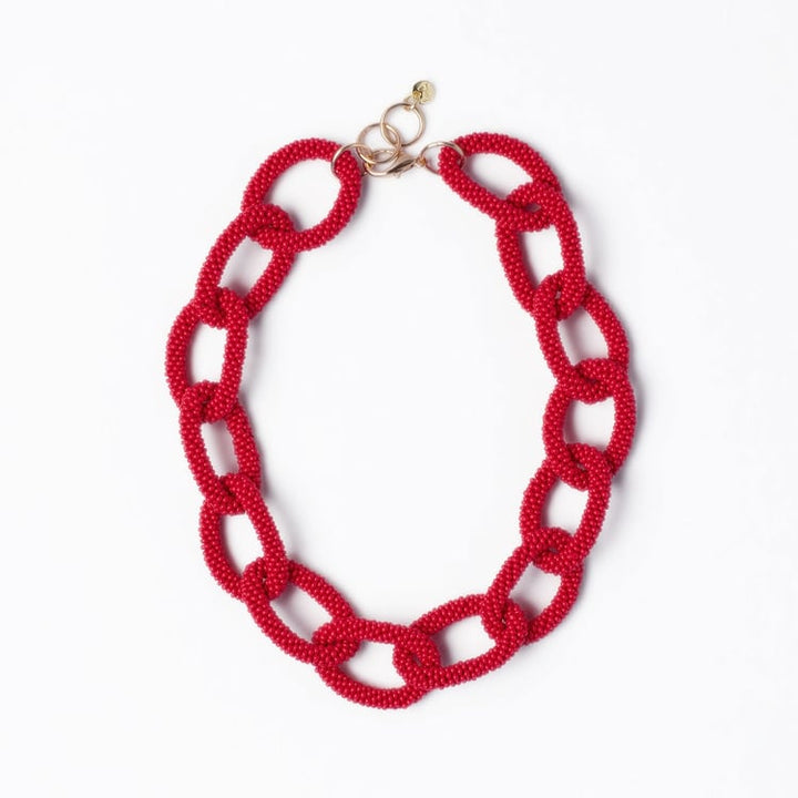 Chain Link Beaded Necklace