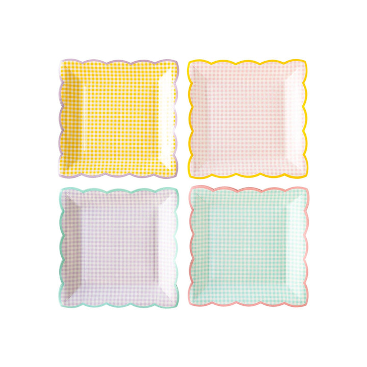 Gingham Plate Set
