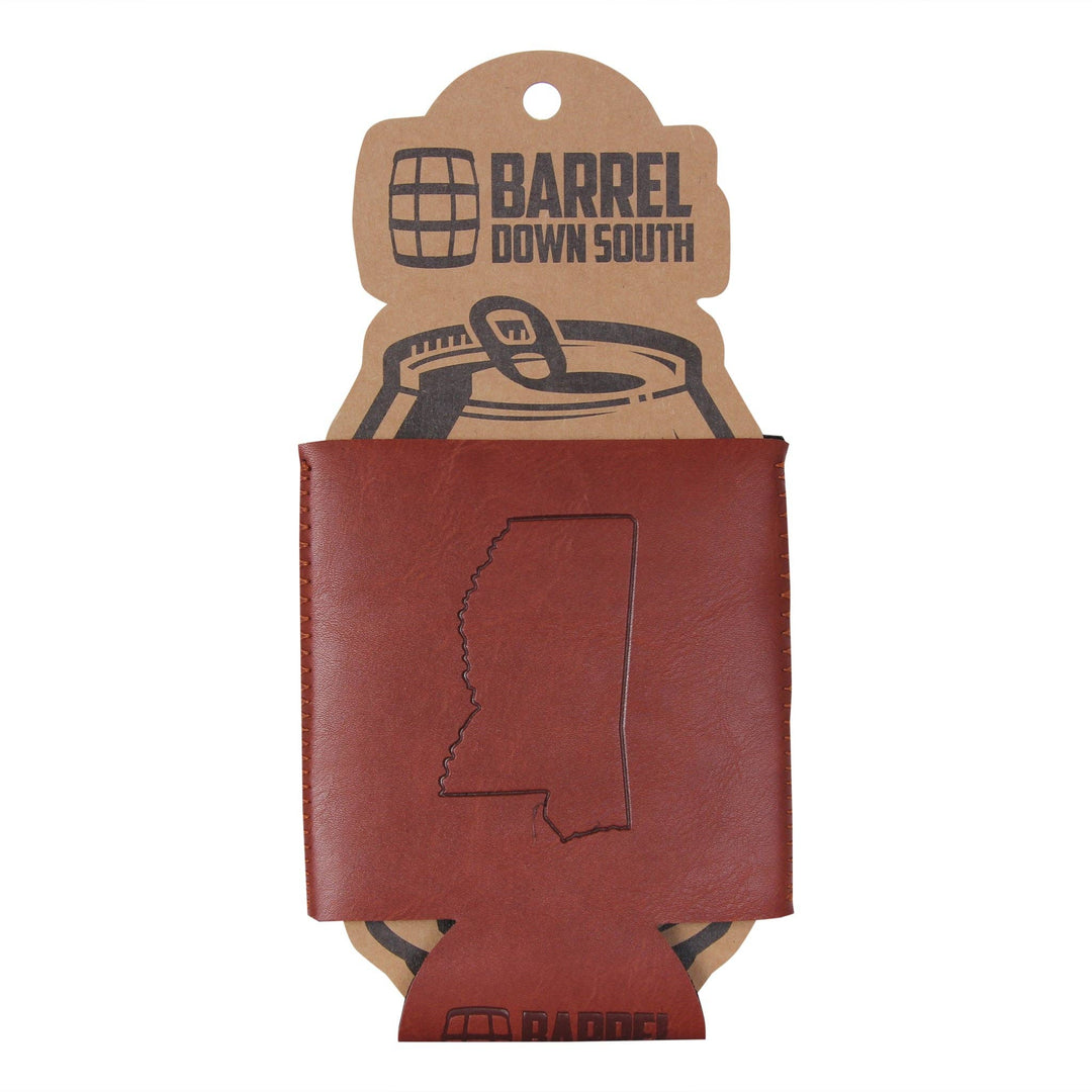 Mississippi Faux Leather Can Cooler