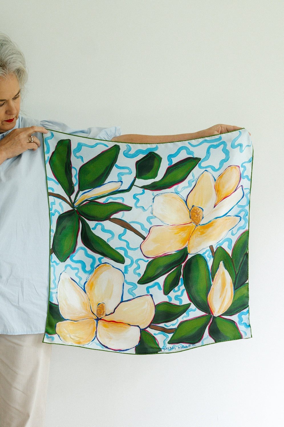 Delta Magnolia Silk Scarf | Mimi Miller