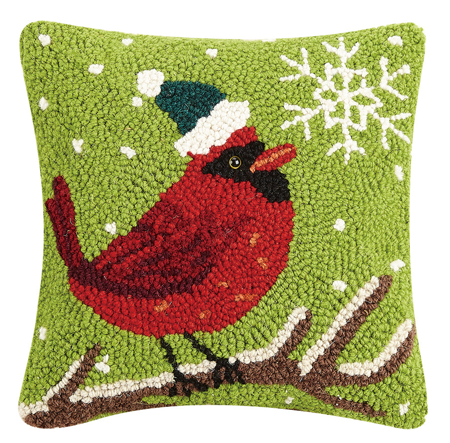 Cardinal With Snowflake Hook Pillow