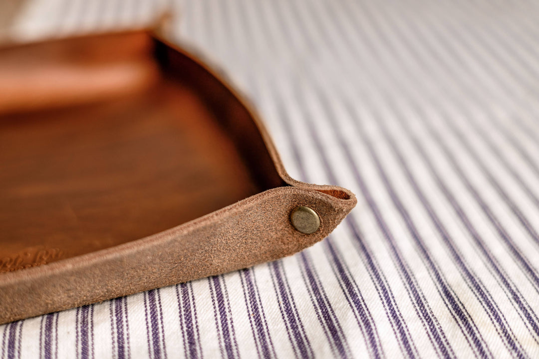 Leather Catch-all Valet Tray