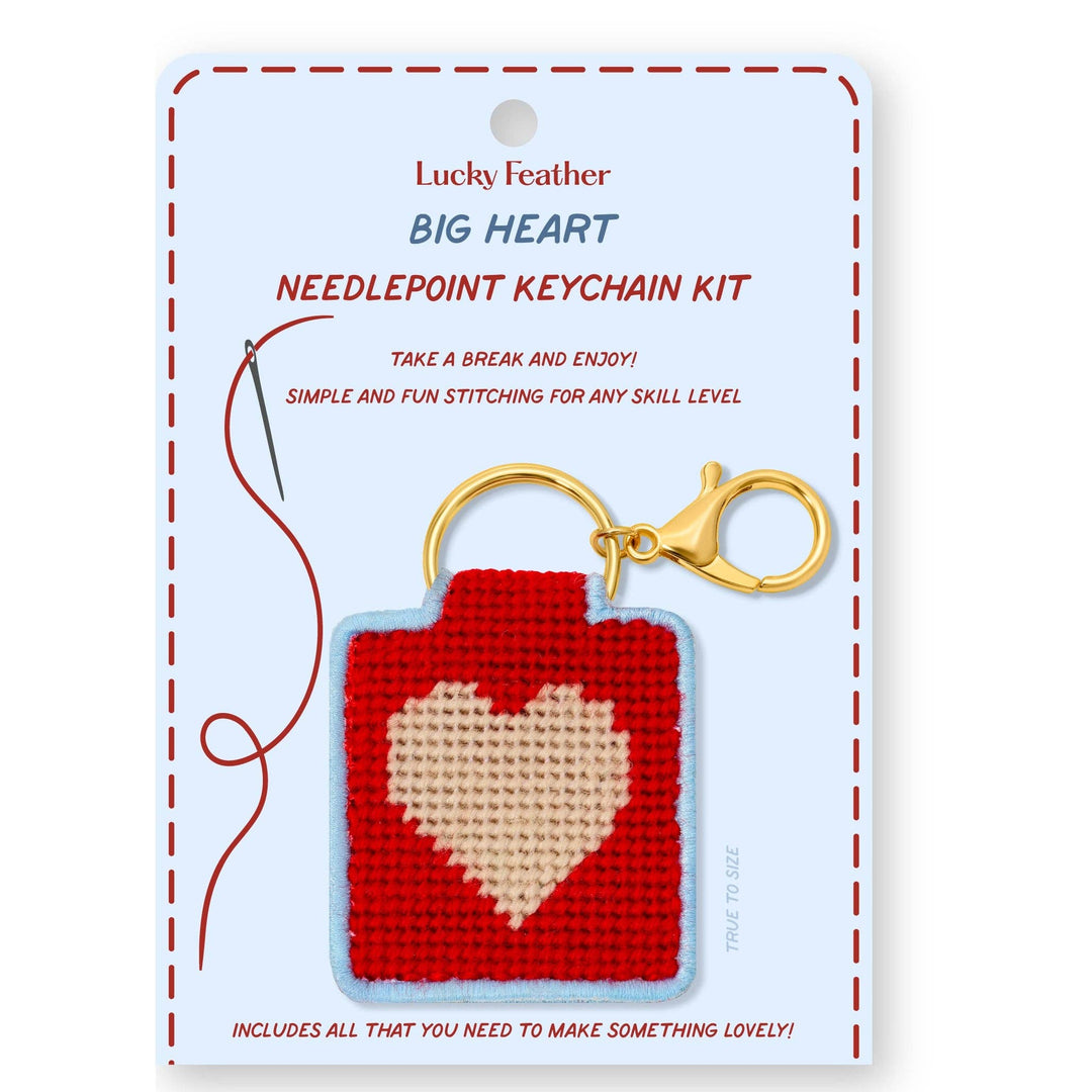 Heart Needlepoint Keychain Kit