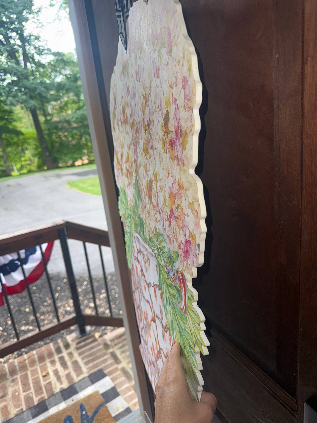 Hydrangeas Ginger Jar Door Hanger