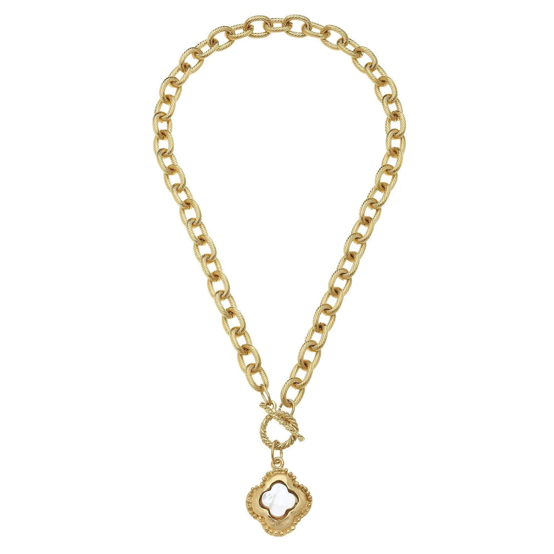 Camellia Clover Toggle Necklace | Susan Shaw