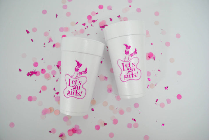 Let's Go Girls Rodeo Styrofoam Cups