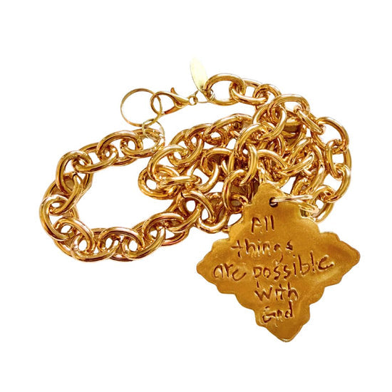 Hidden Truth Gold Chain with Ellie Pearl Cross