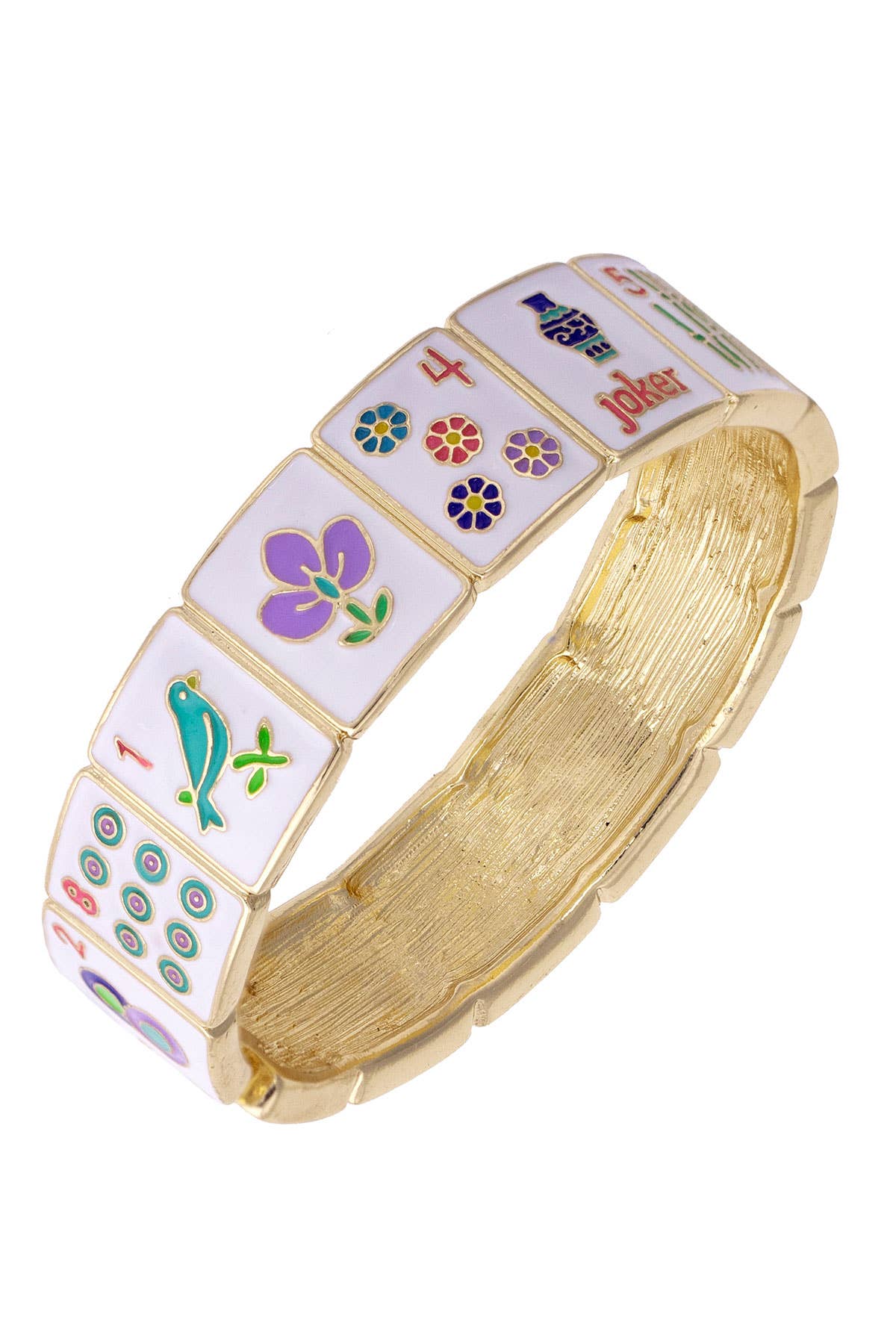 Going Mahjong! Enamel Hinge Bangle in Multi – The Gift Horse