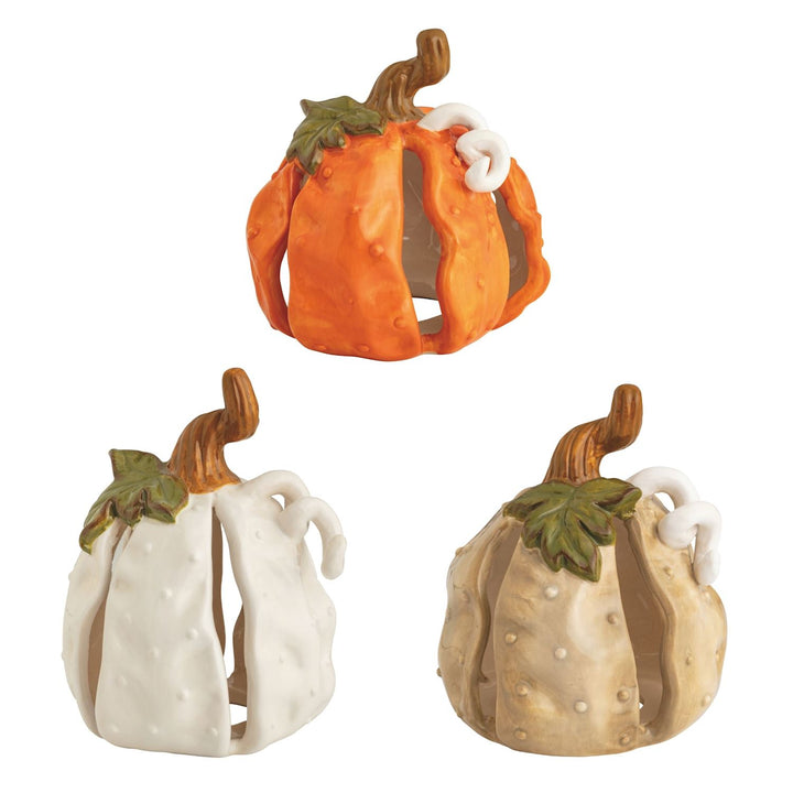 Stoneware Dotted Pumpkins