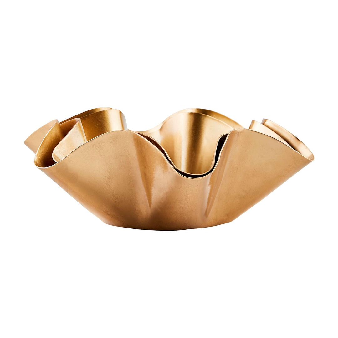 Brass Ruffle Bowl