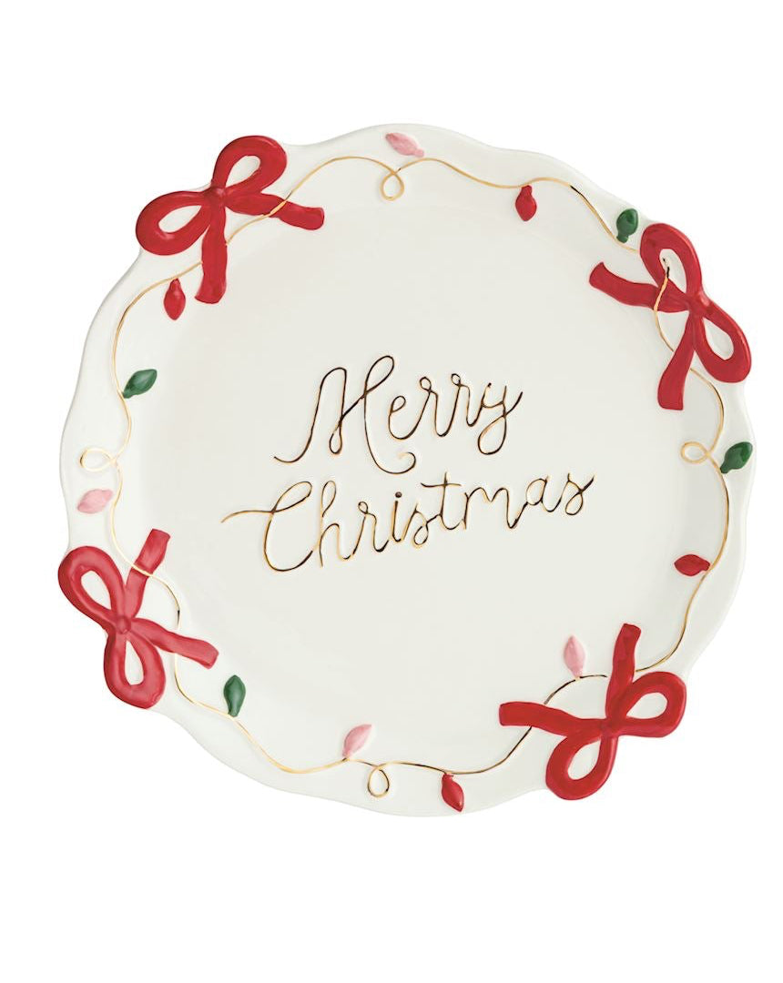 Merry Christmas Lights Platter
