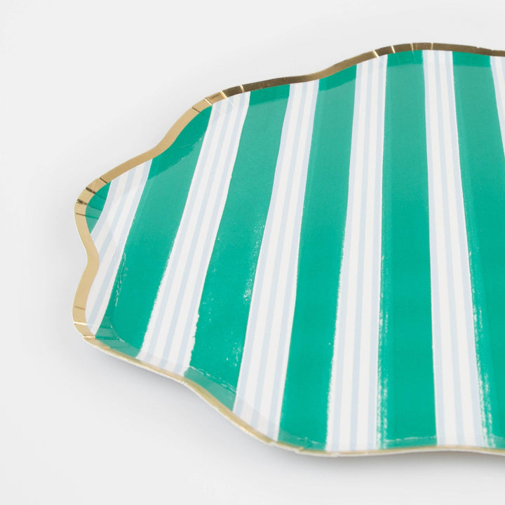 Festive Stripe Dinner Plates