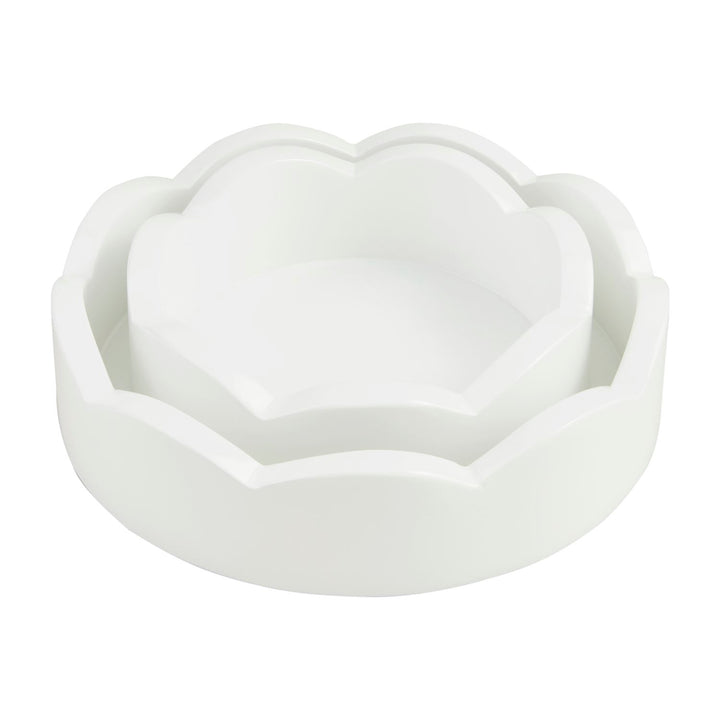 Scalloped Tray Set