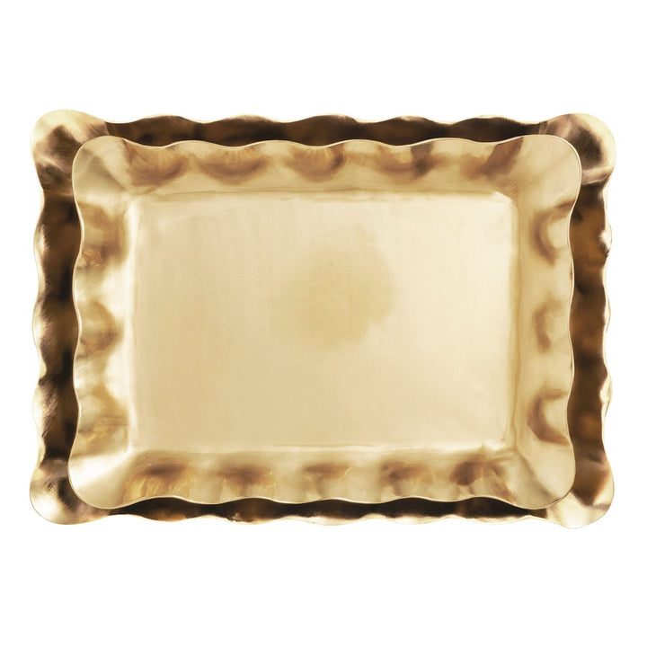 Brass Ruffle Trays