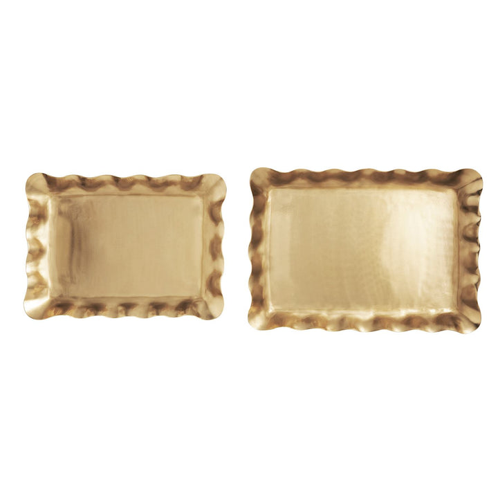 Brass Ruffle Trays