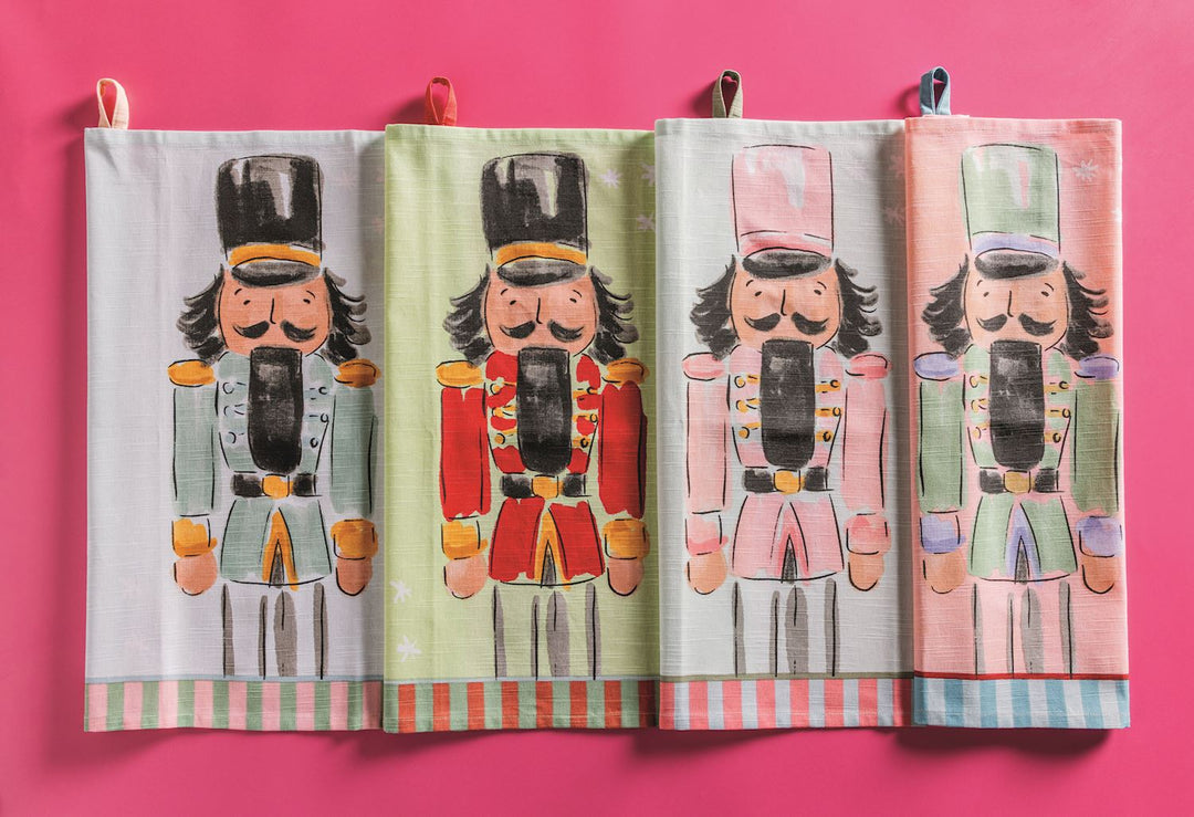 Nutcracker Stripe Hem Bar Towels
