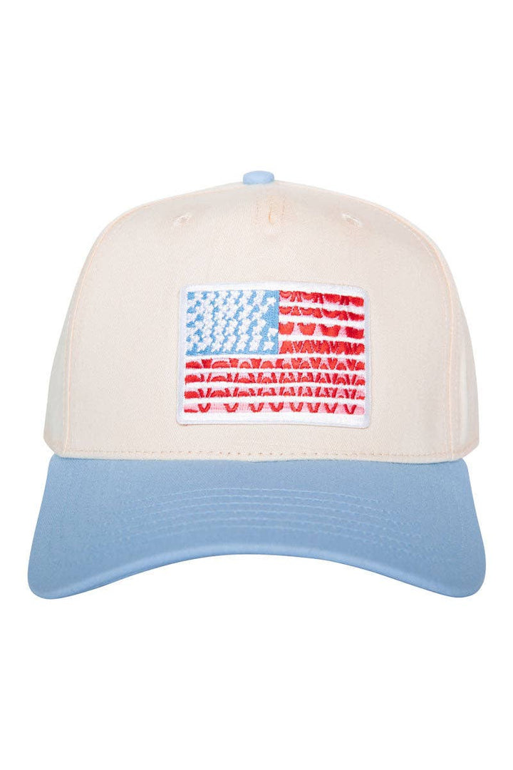 American Flag Two-Toned Fitted Hat