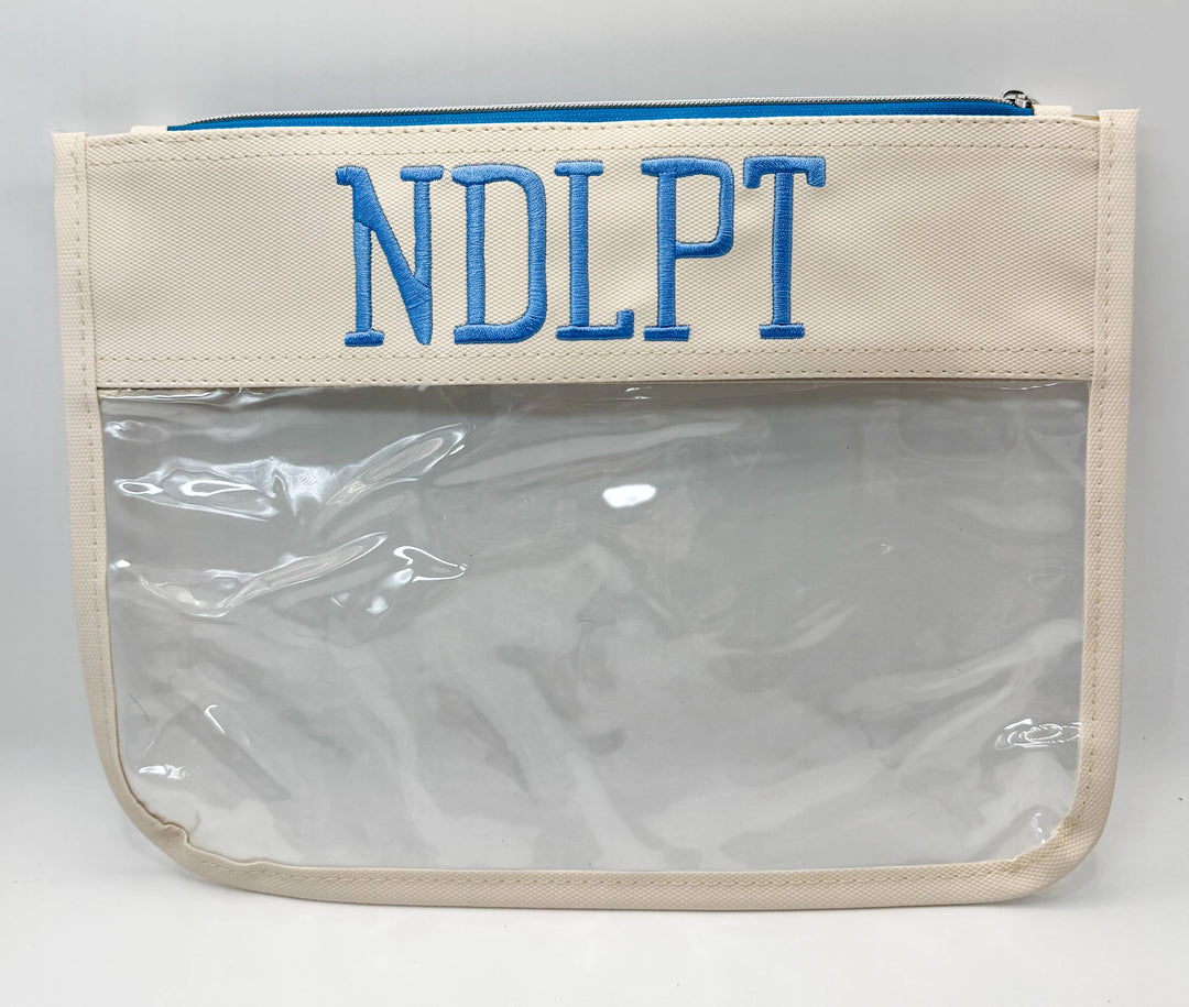 NDLPT Embroidered Needlepoint Project Bag | Small 8" x 11"