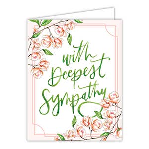 With Deepest Sympathy Light Pink Blossoms Greeting Card