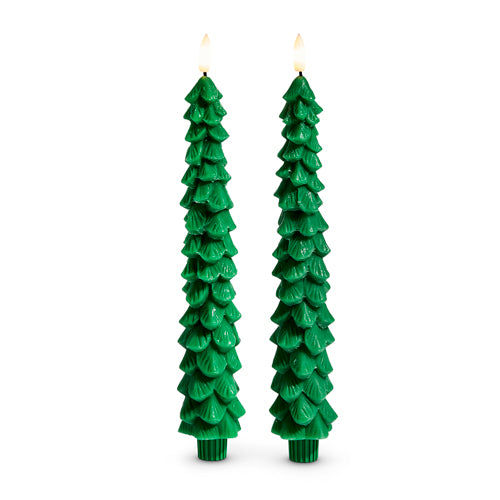 Flameless Tree Taper Candles