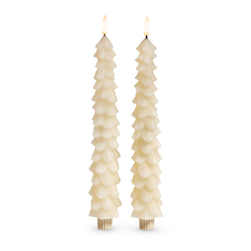 Flameless Tree Taper Candles