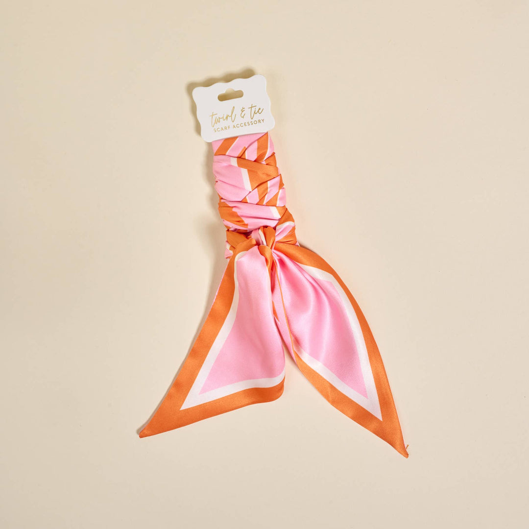 Sicily Stripes Pink Twirl & Tie Scarf Accessory