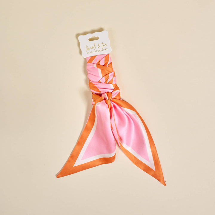 Sicily Stripes Pink Twirl & Tie Scarf Accessory