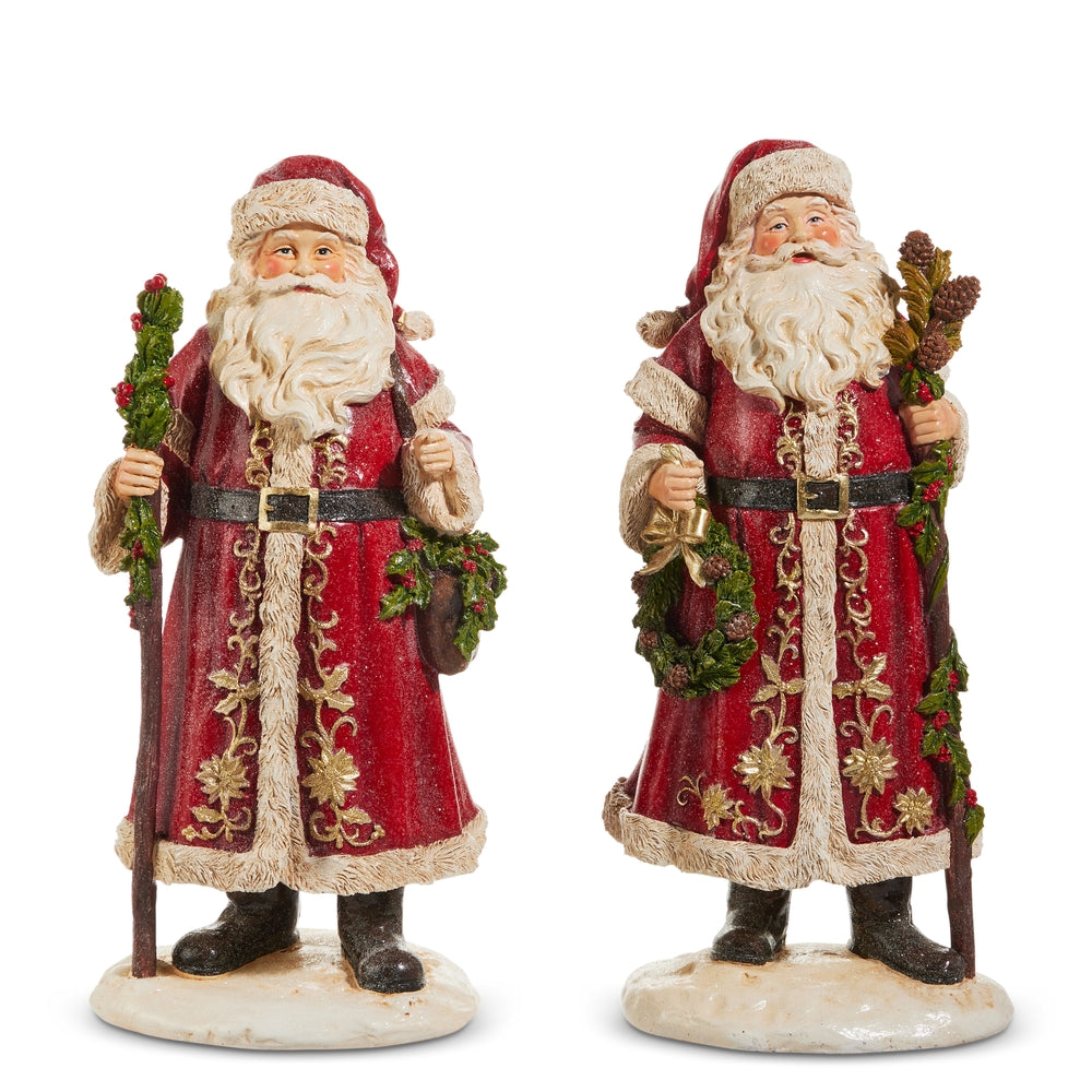 Classic Holly Santa 14"