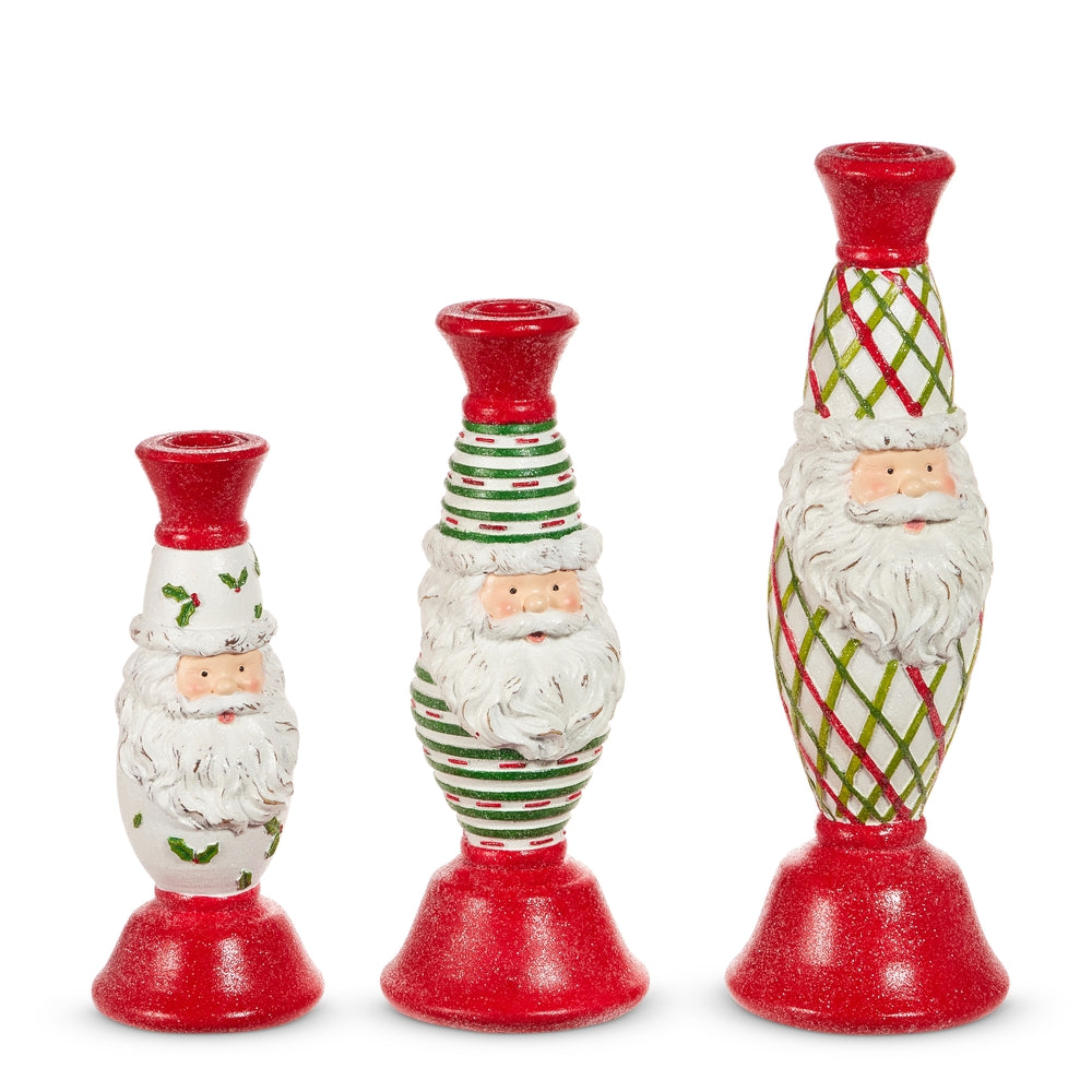 Pattern Santa Candlesticks