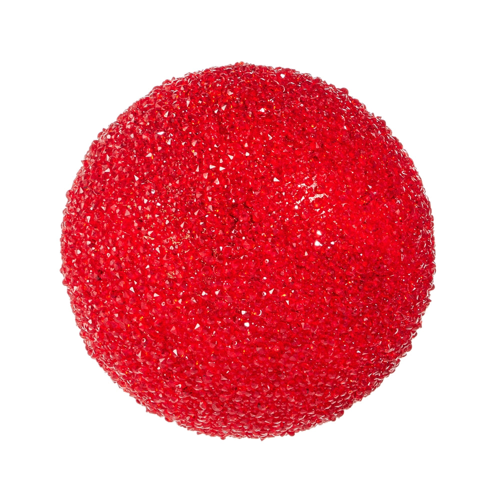 Red Glitter Ball Ornament
