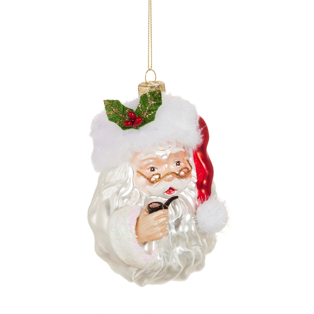 Santa With Pipe Ornament